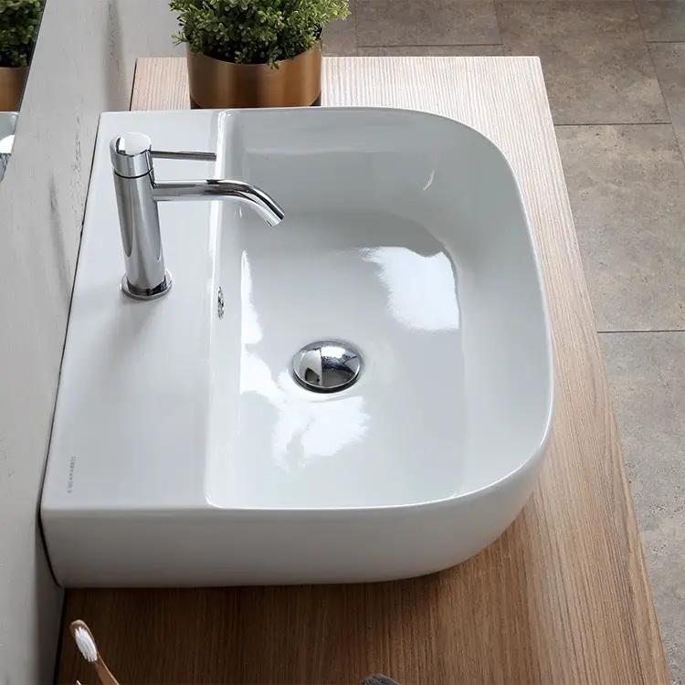 white bathroom sink
