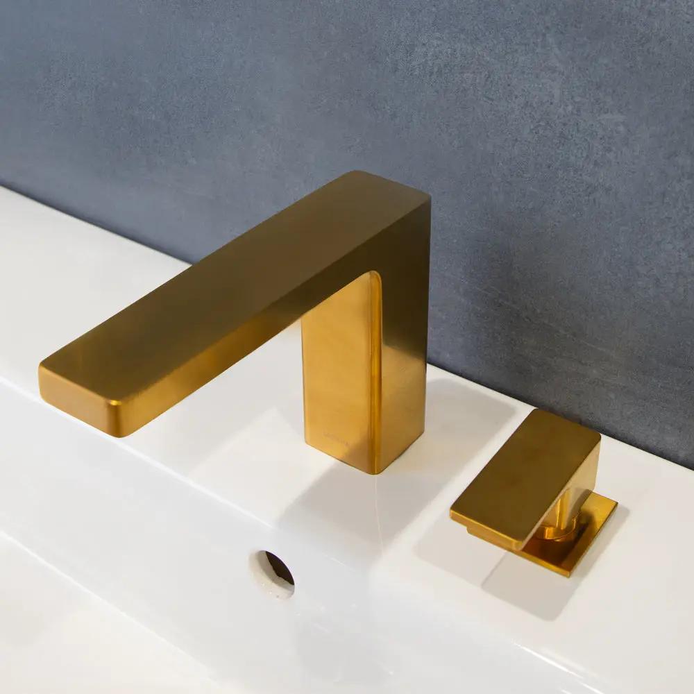 brushed gold faucet