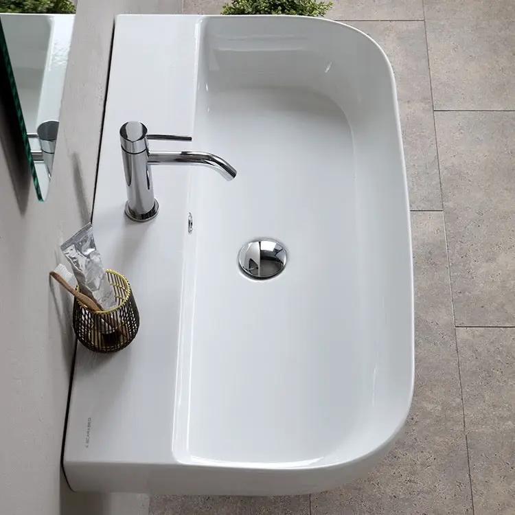 white bathroom sink