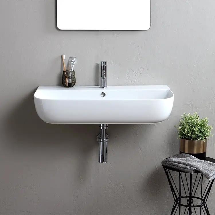 white bathroom sink