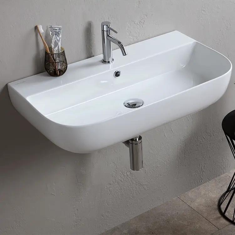 white bathroom sink