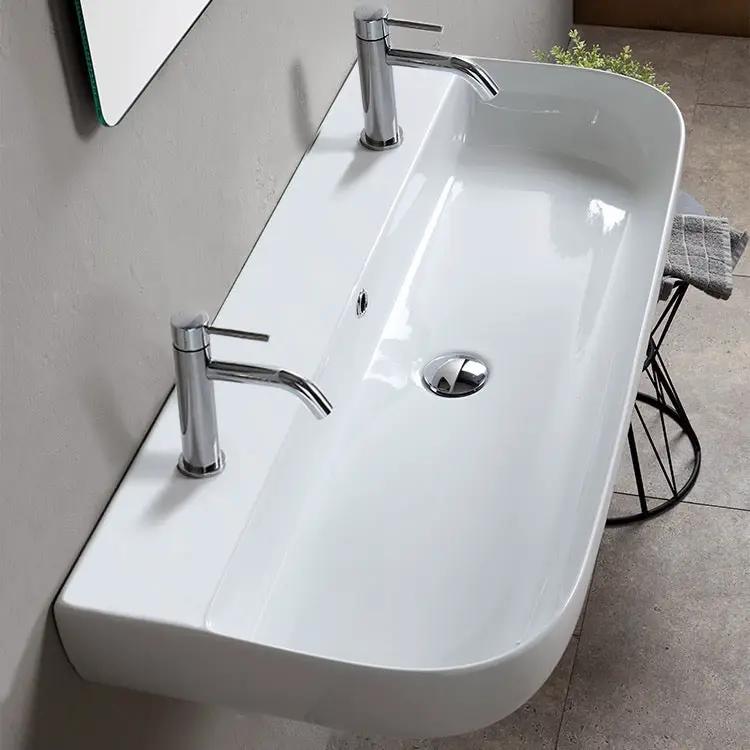 white bathroom sink