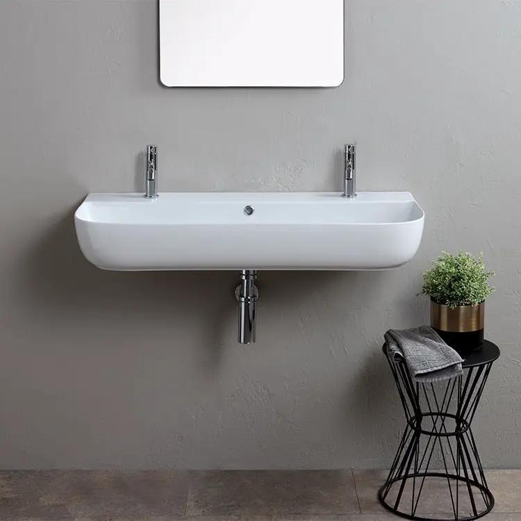 white bathroom sink