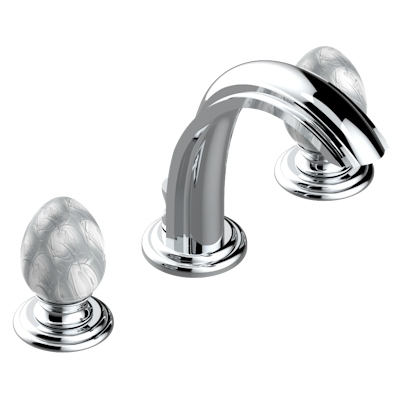 chrome polished faucet