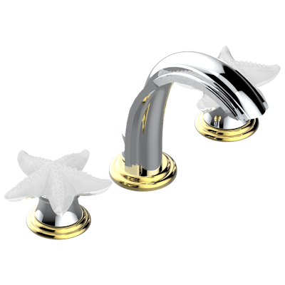 THG Paris Océania Widespread Lavatory Set with Drain