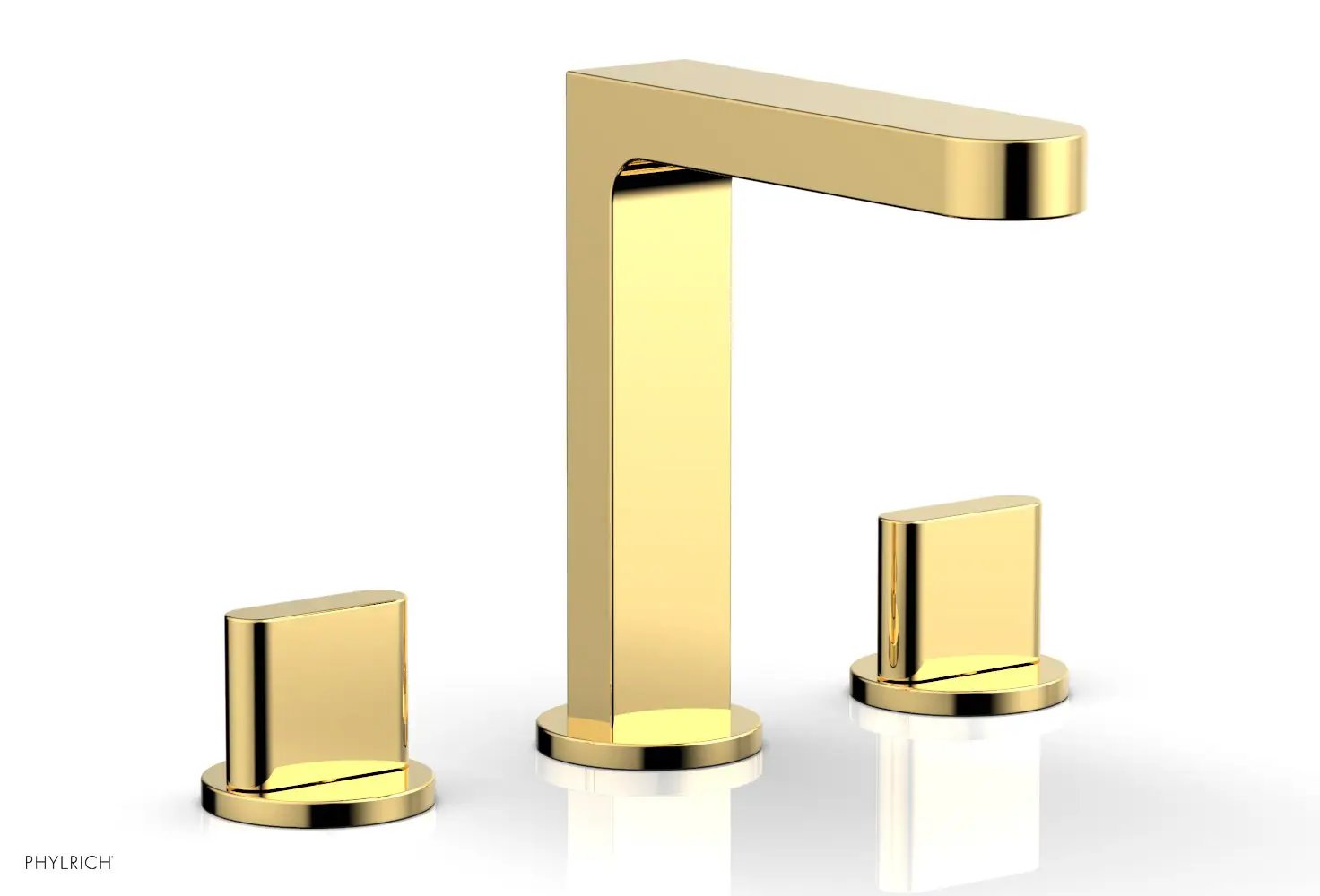 Phylrich ROND Widespread Faucet - Blade Handles High Spout by Phylrich