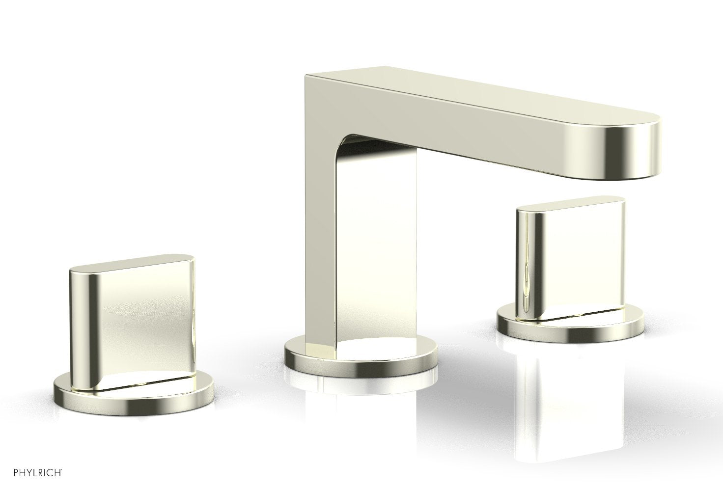 Phylrich ROND Widespread Faucet - Blade Handles Low Spout