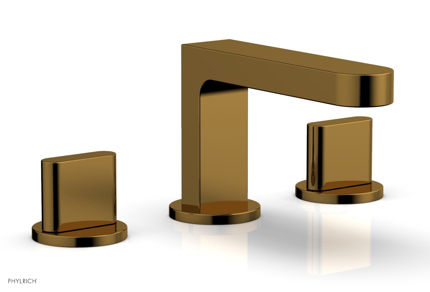 Phylrich ROND Widespread Faucet - Blade Handles Low Spout