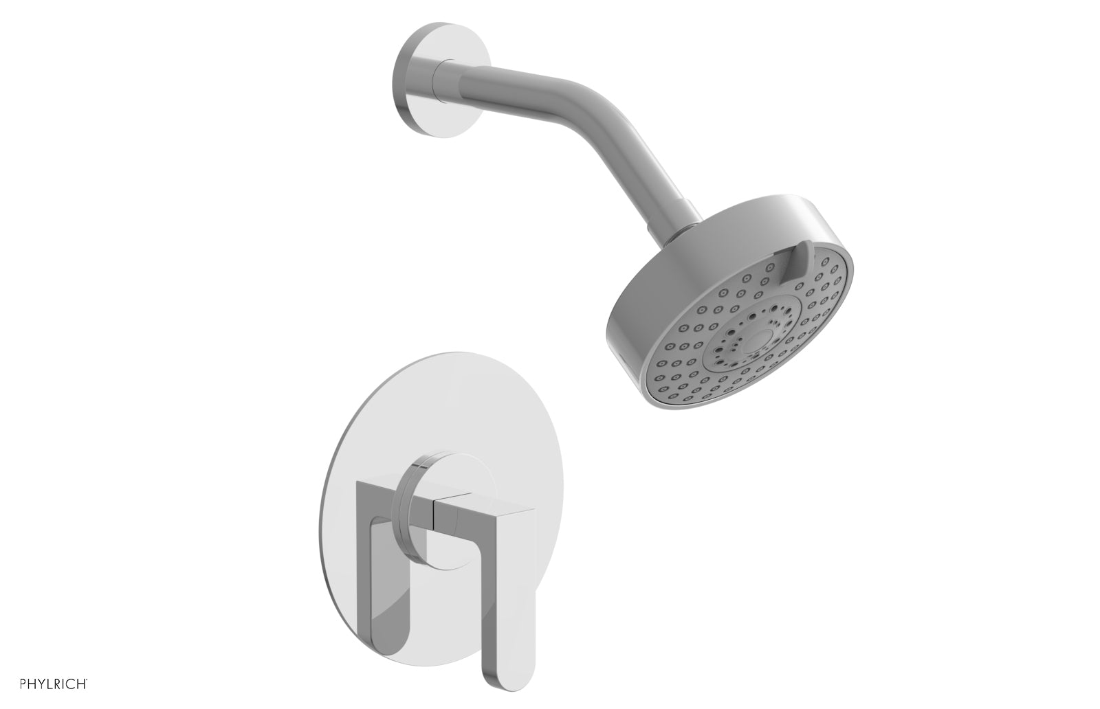 polished chrome shower set
