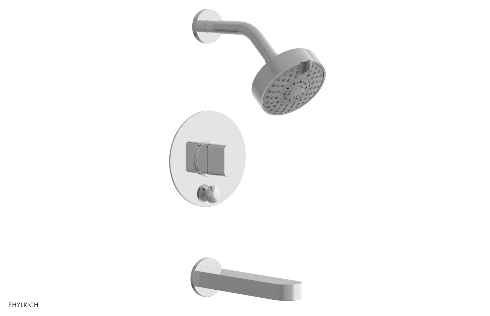 polished chrome shower set