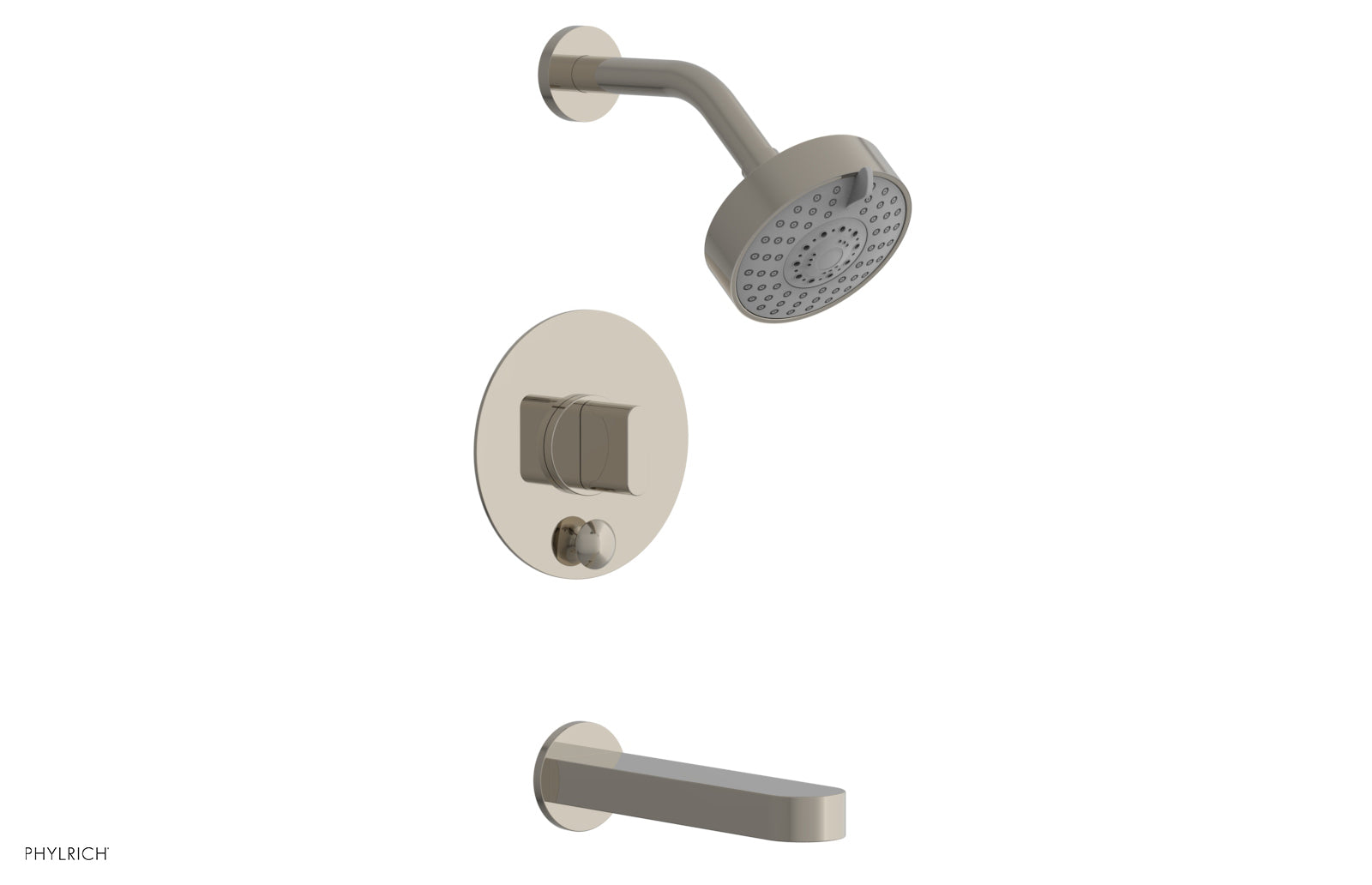 Phylrich ROND Pressure Balance Tub and Shower Set - Blade Handle