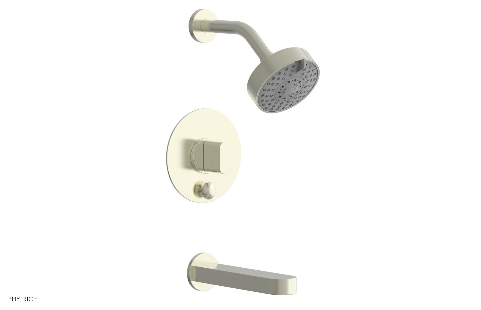 Phylrich ROND Pressure Balance Tub and Shower Set - Blade Handle