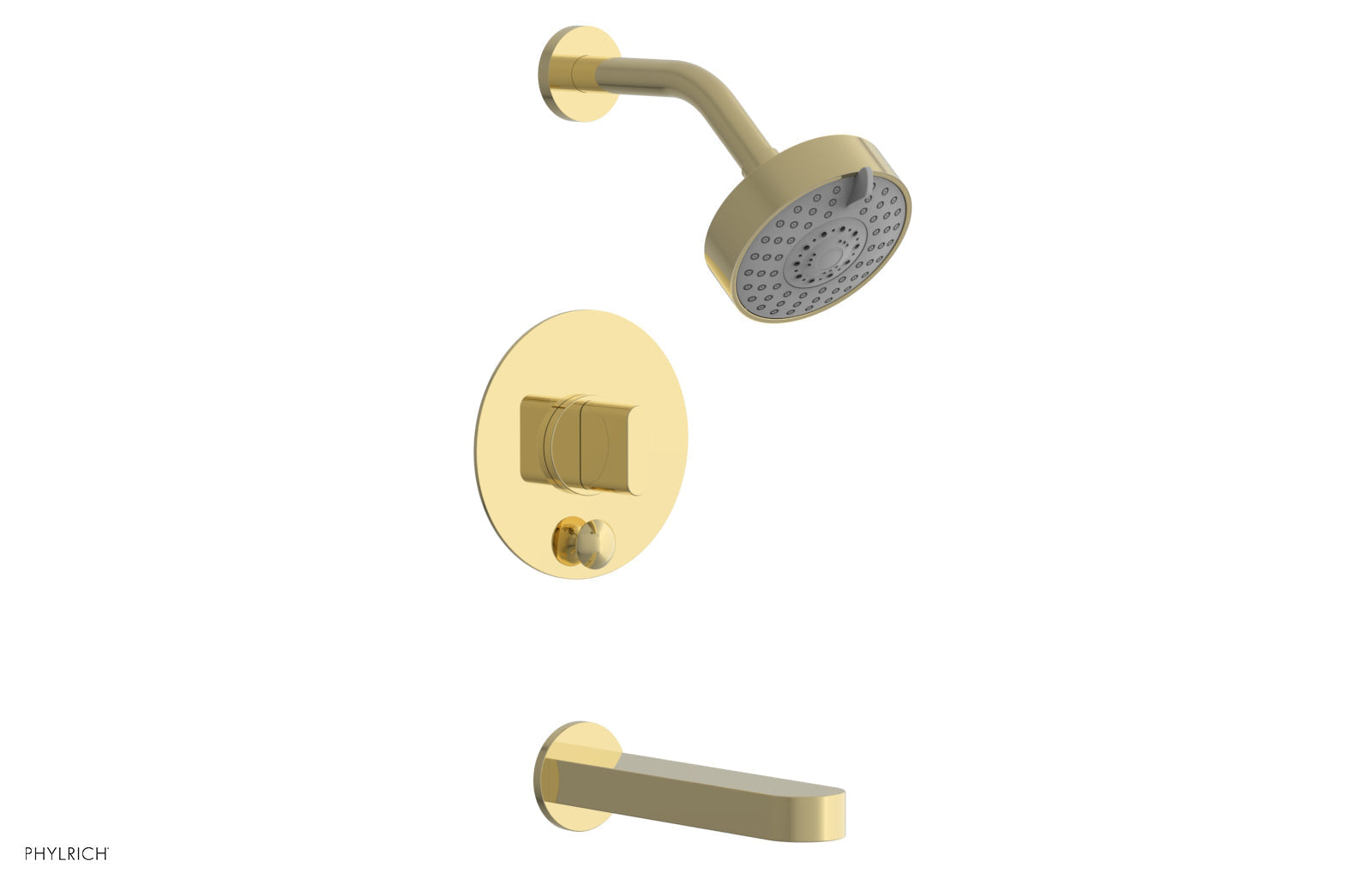 Phylrich ROND Pressure Balance Tub and Shower Set - Blade Handle