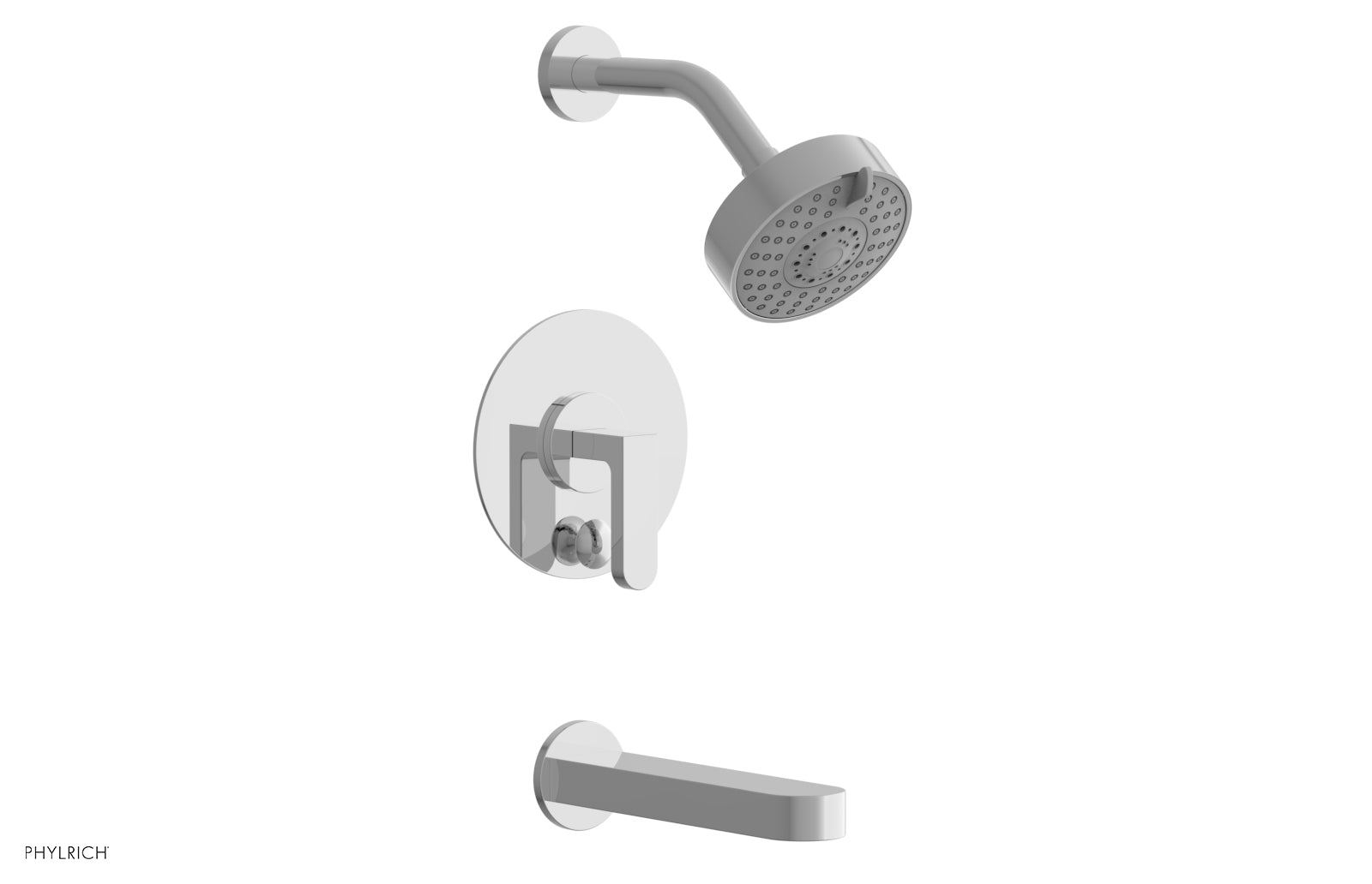 polished chrome shower set