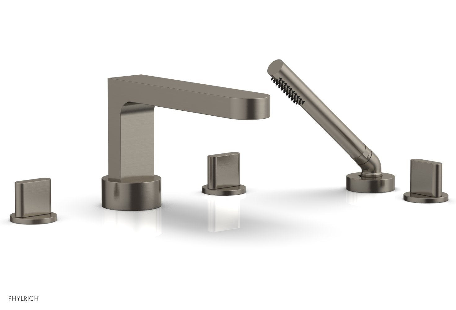 Phylrich ROND Deck Tub Set with Hand Shower - Blade Handles