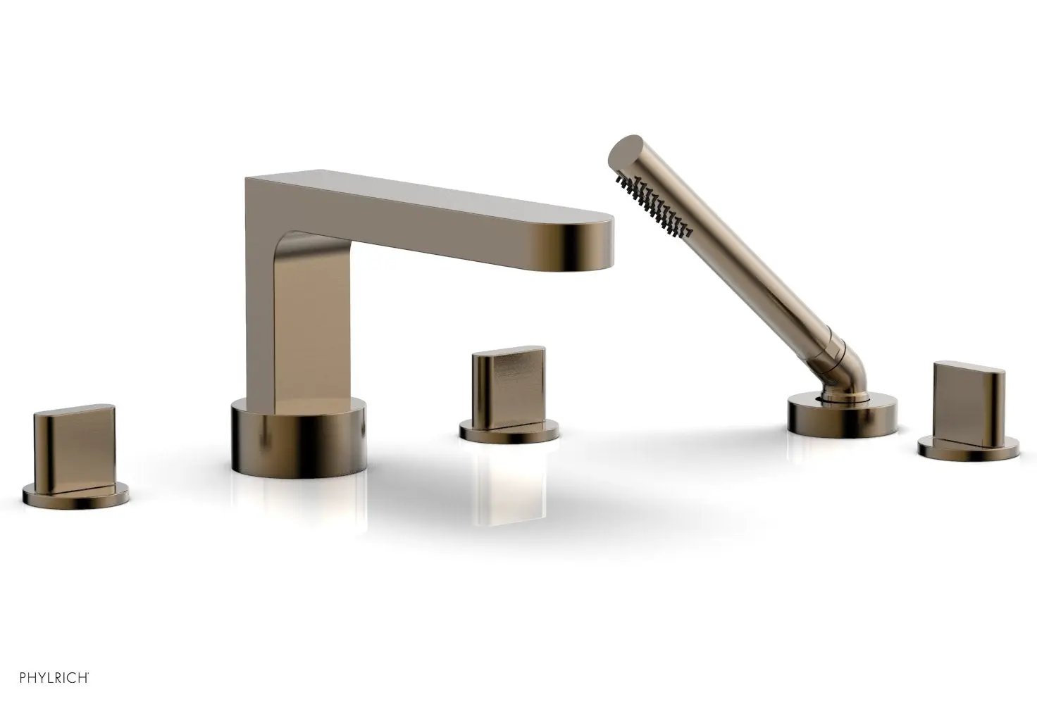 Phylrich ROND Deck Tub Set with Hand Shower - Blade Handles by Phylrich