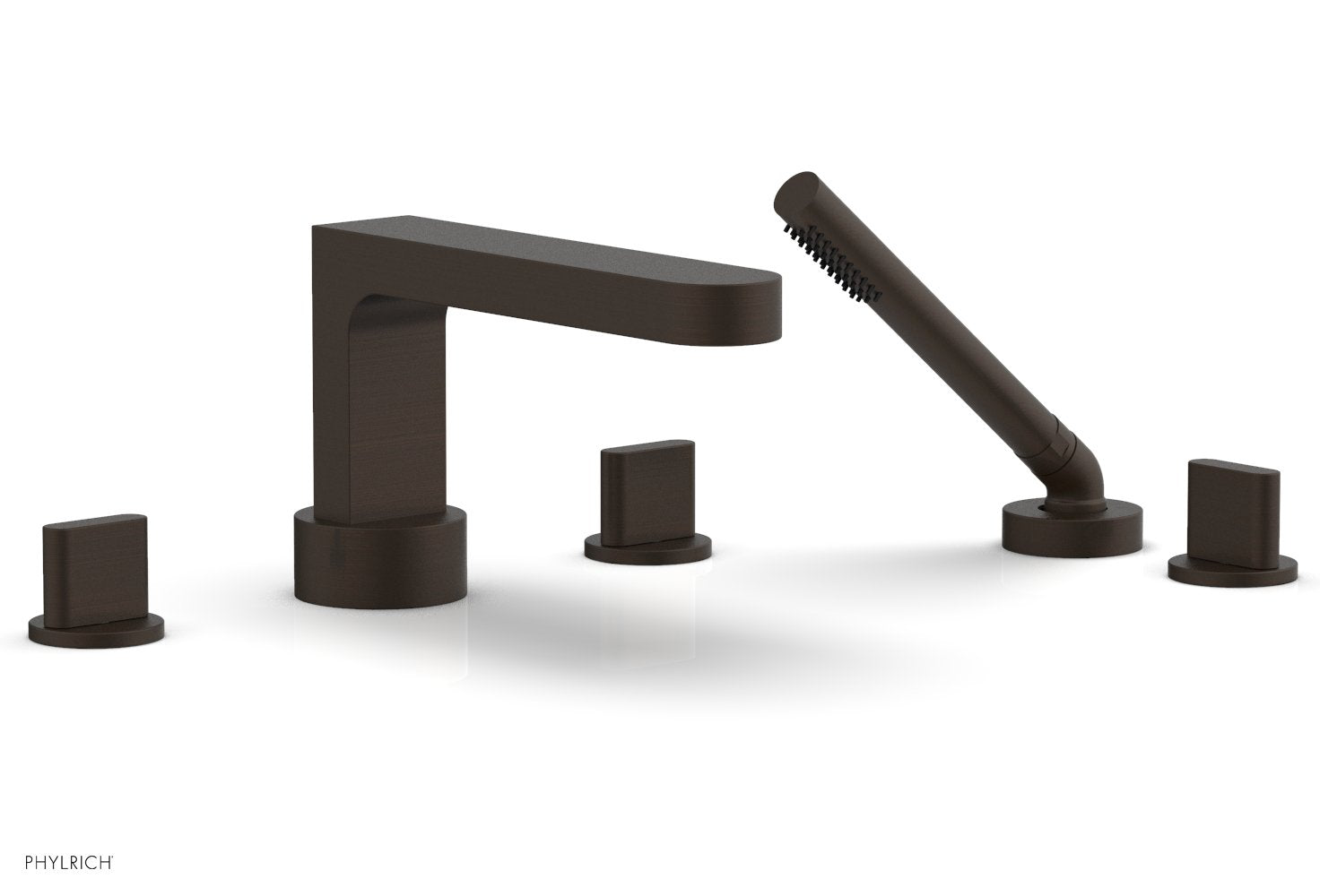 Phylrich ROND Deck Tub Set with Hand Shower - Blade Handles