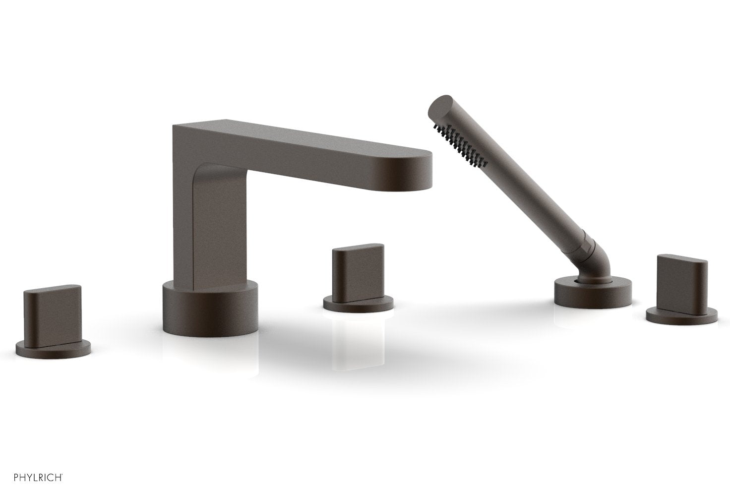 Phylrich ROND Deck Tub Set with Hand Shower - Blade Handles