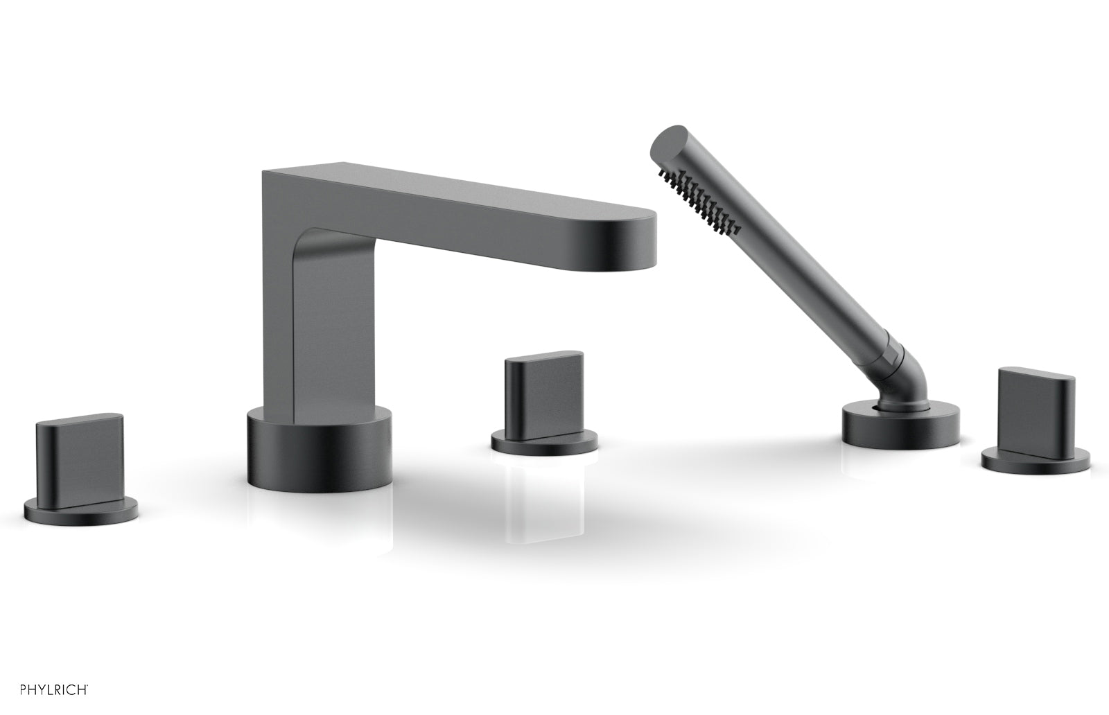 Phylrich ROND Deck Tub Set with Hand Shower - Blade Handles