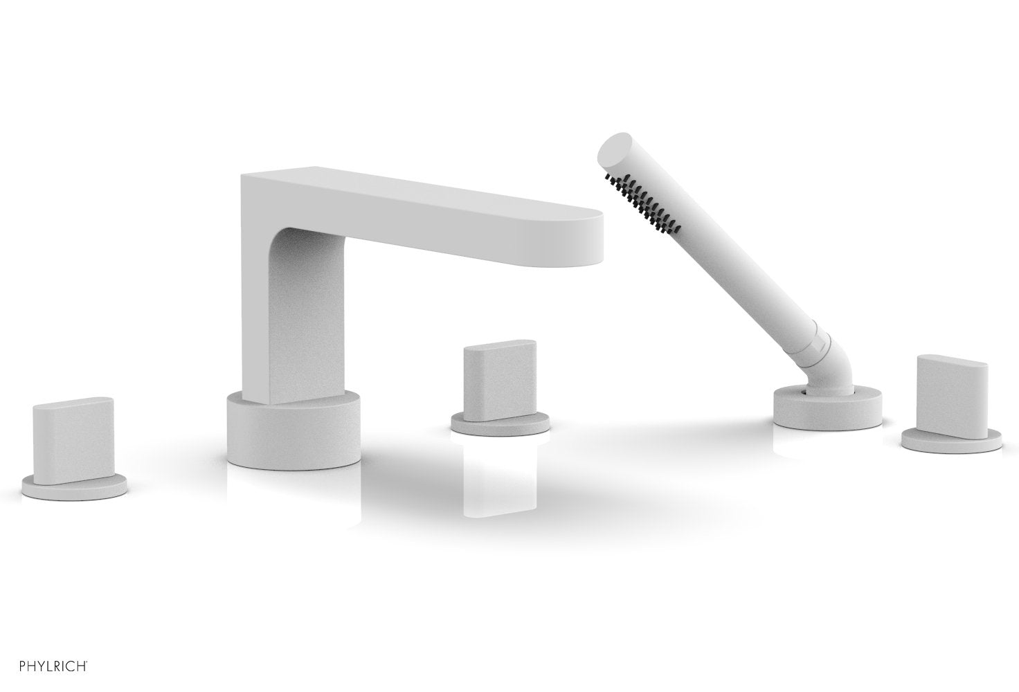 Phylrich ROND Deck Tub Set with Hand Shower - Blade Handles