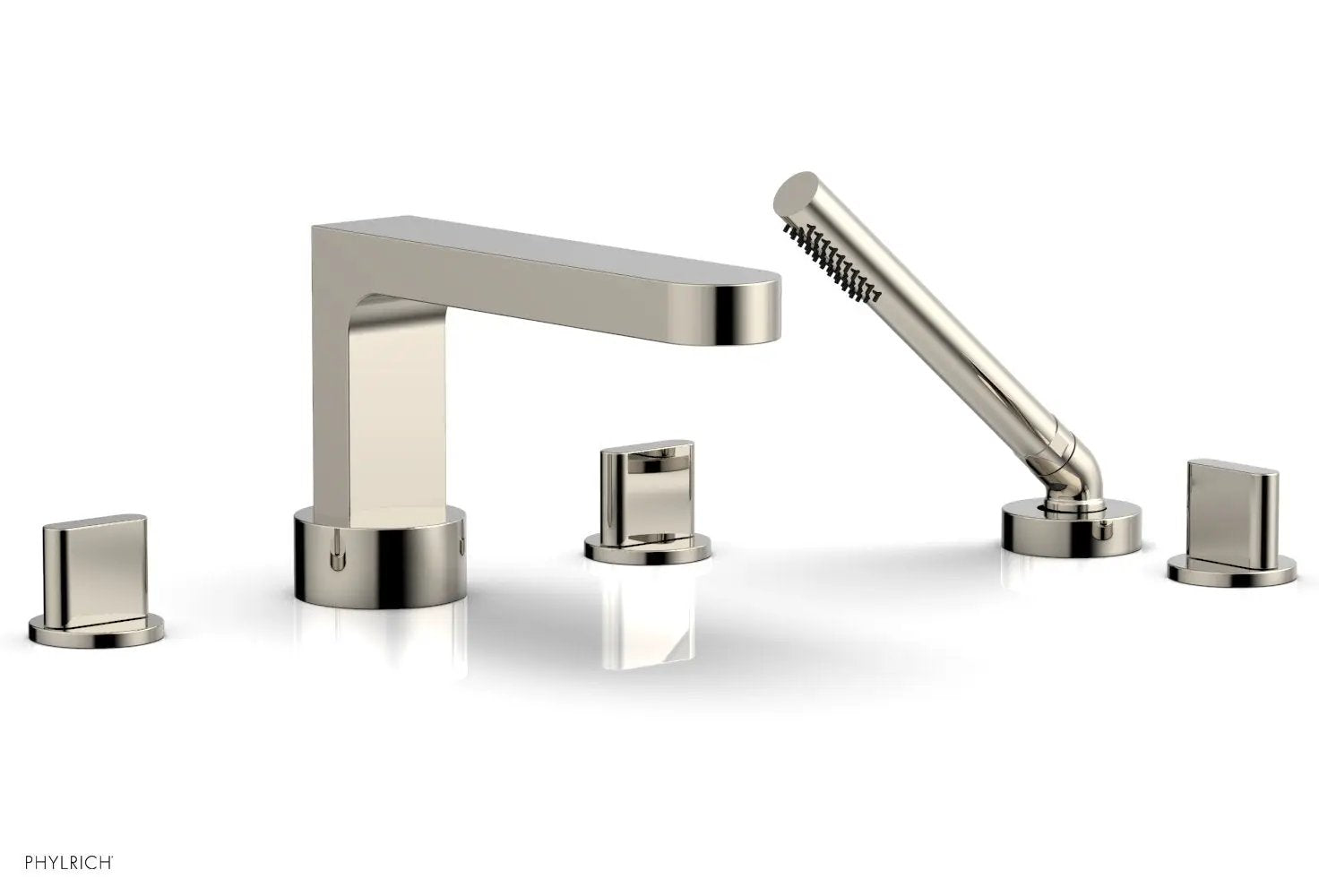 Phylrich ROND Deck Tub Set with Hand Shower - Blade Handles by Phylrich