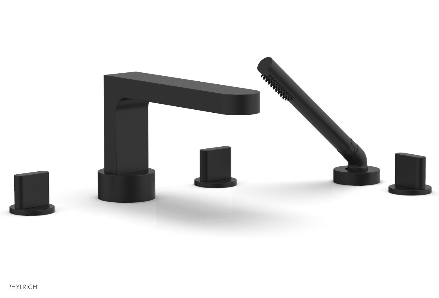 Phylrich ROND Deck Tub Set with Hand Shower - Blade Handles