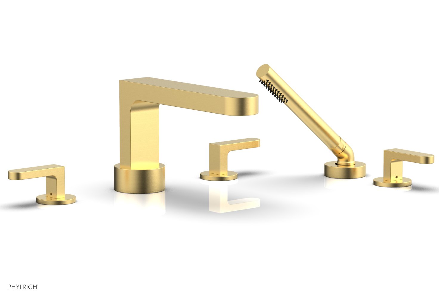 Phylrich ROND Deck Tub Set with Hand Shower - Lever Handles