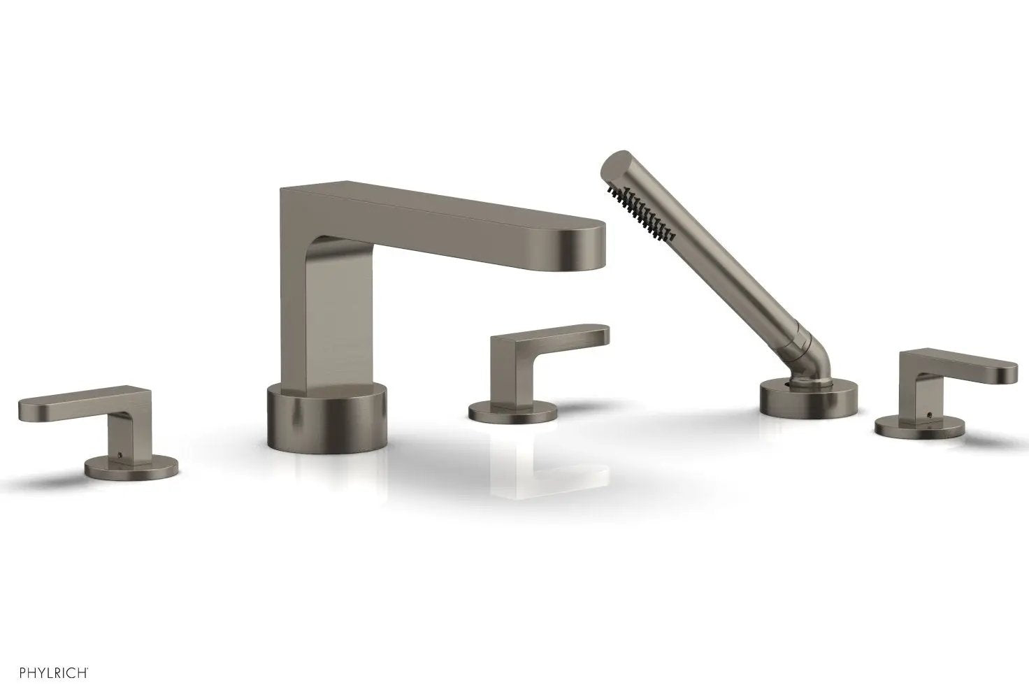 Phylrich ROND Deck Tub Set with Hand Shower - Lever Handles by Phylrich