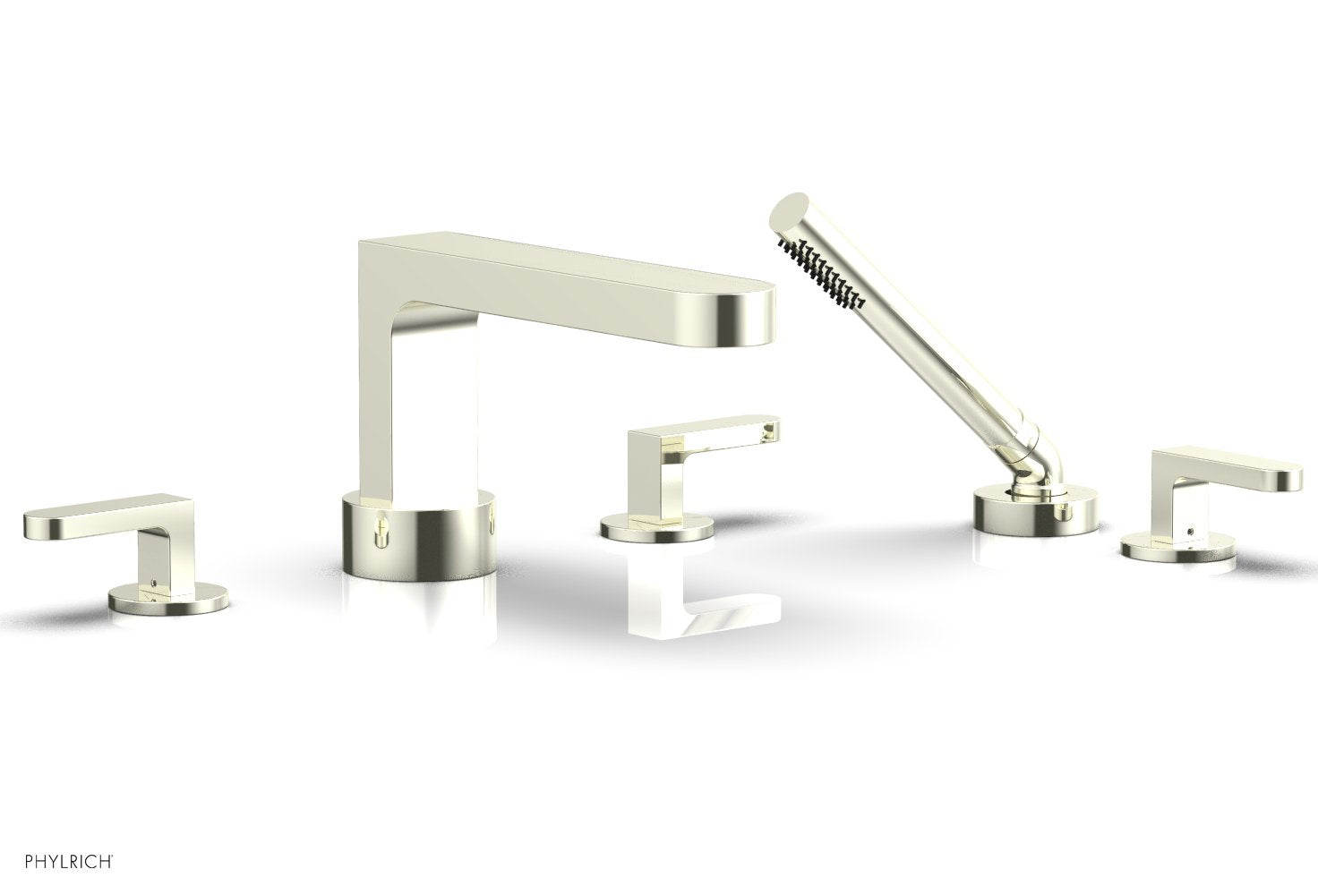 Phylrich ROND Deck Tub Set with Hand Shower - Lever Handles