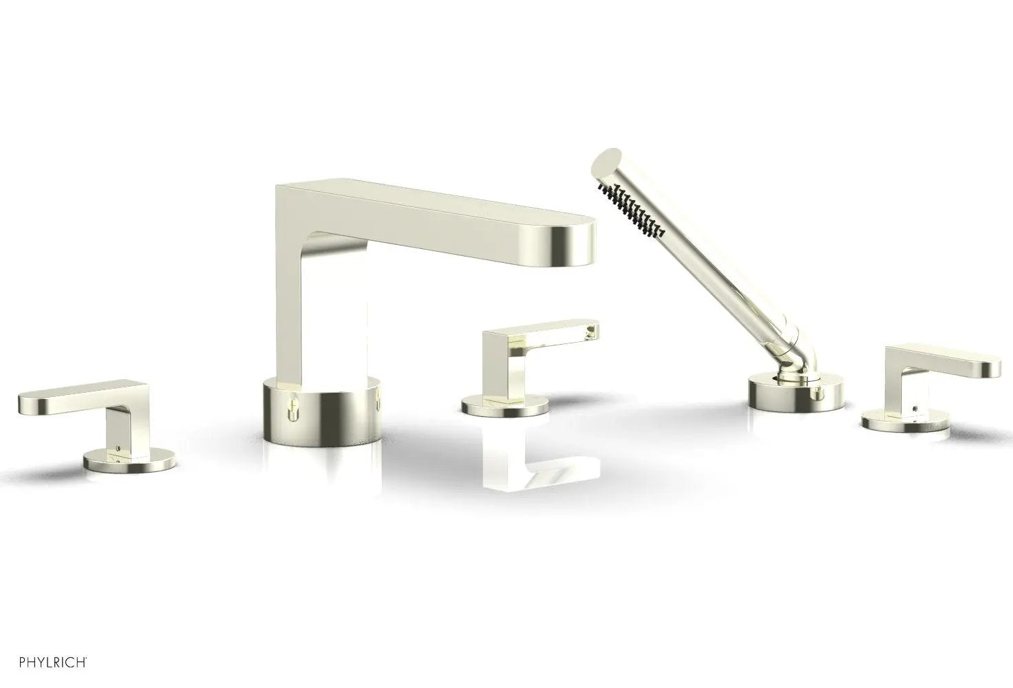 Phylrich ROND Deck Tub Set with Hand Shower - Lever Handles by Phylrich