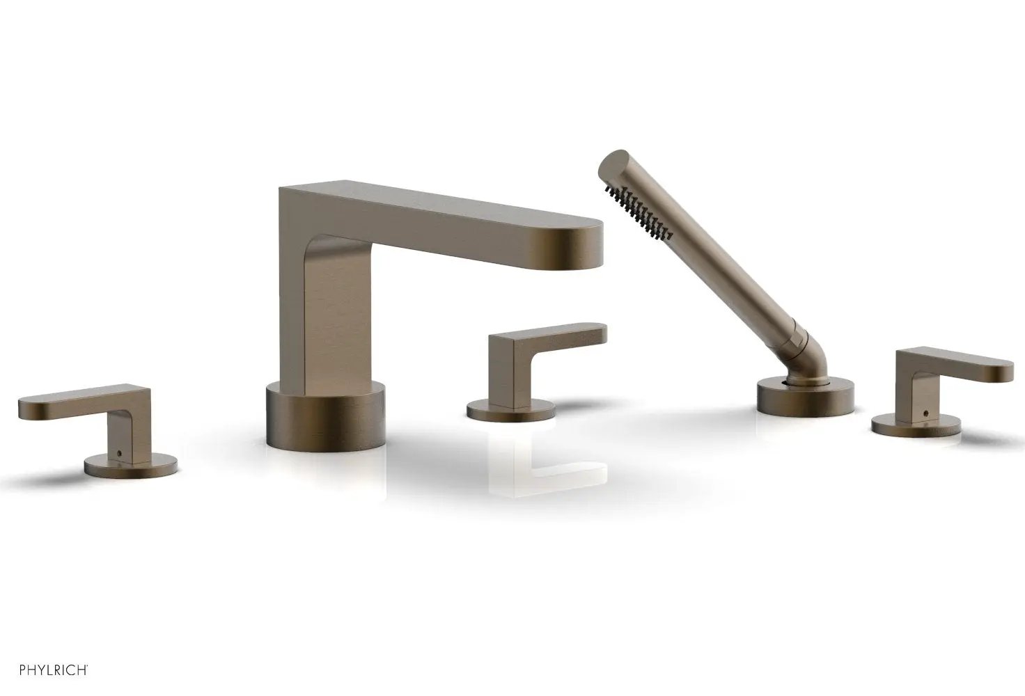 Phylrich ROND Deck Tub Set with Hand Shower - Lever Handles by Phylrich