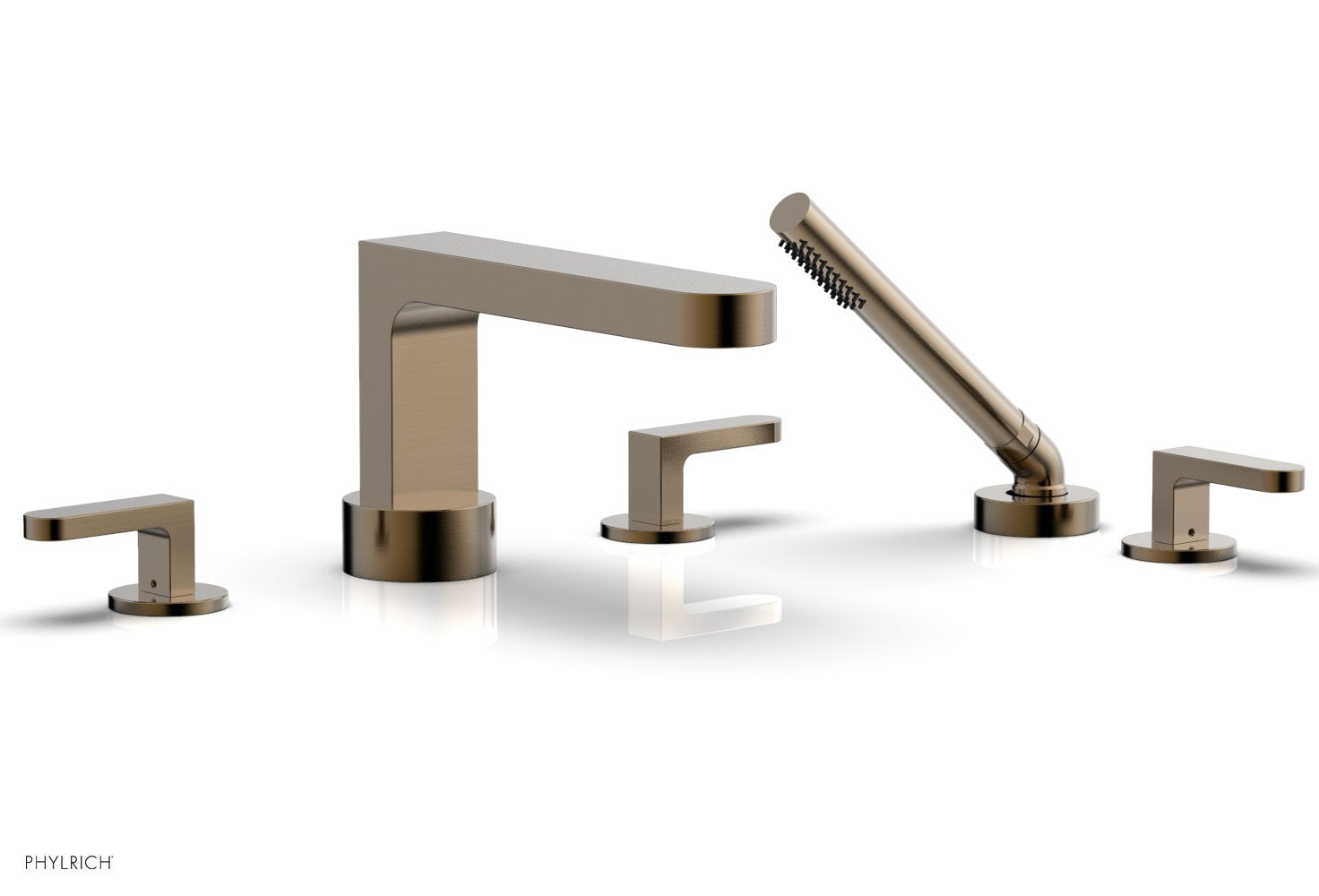 Phylrich ROND Deck Tub Set with Hand Shower - Lever Handles