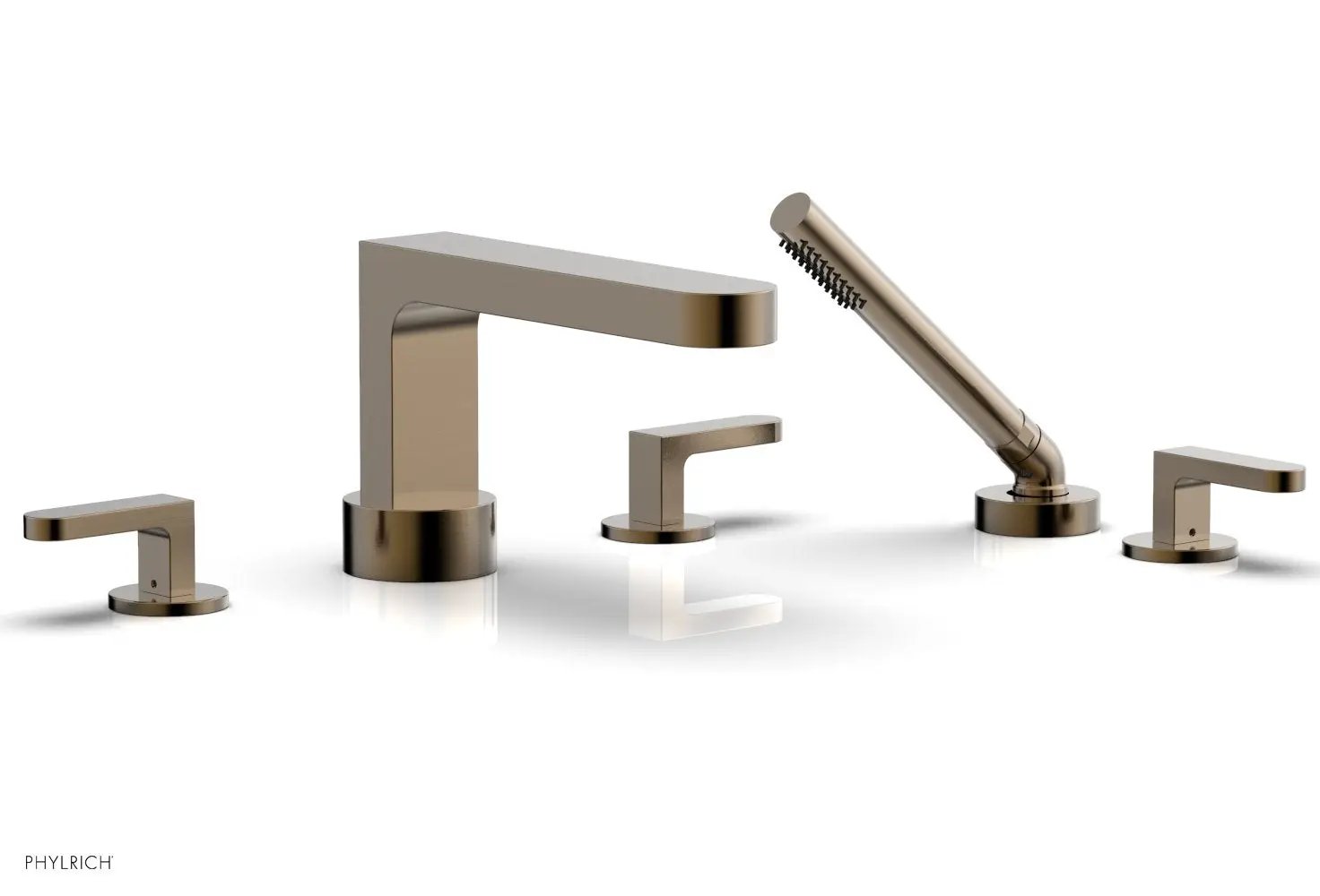 Phylrich ROND Deck Tub Set with Hand Shower - Lever Handles by Phylrich