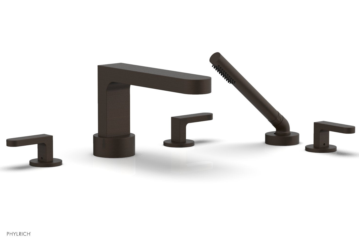 Phylrich ROND Deck Tub Set with Hand Shower - Lever Handles