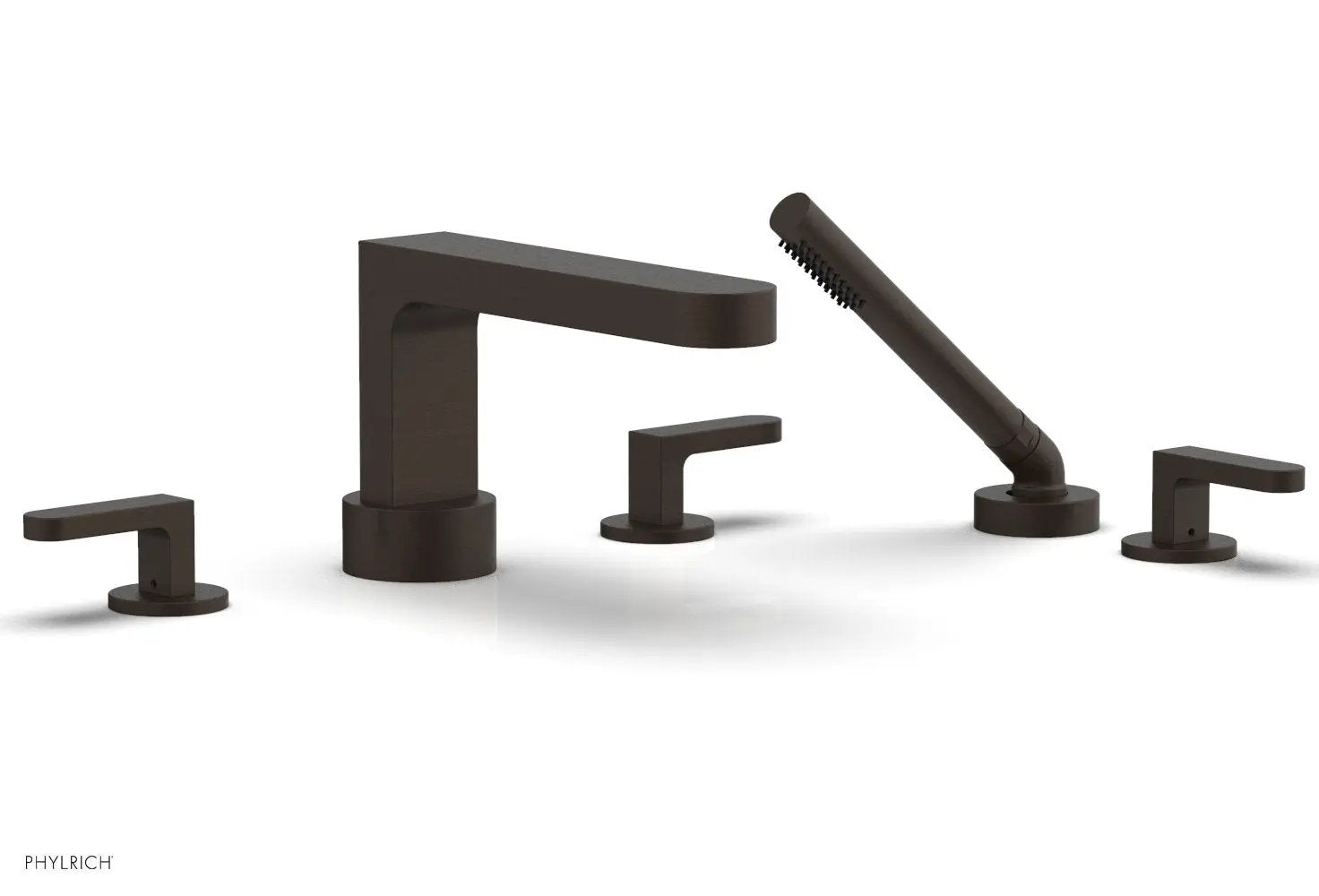 Phylrich ROND Deck Tub Set with Hand Shower - Lever Handles by Phylrich