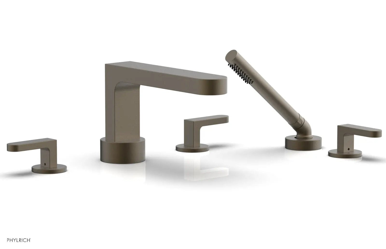 Phylrich ROND Deck Tub Set with Hand Shower - Lever Handles by Phylrich