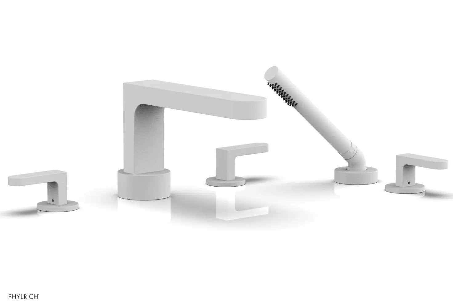 Phylrich ROND Deck Tub Set with Hand Shower - Lever Handles by Phylrich