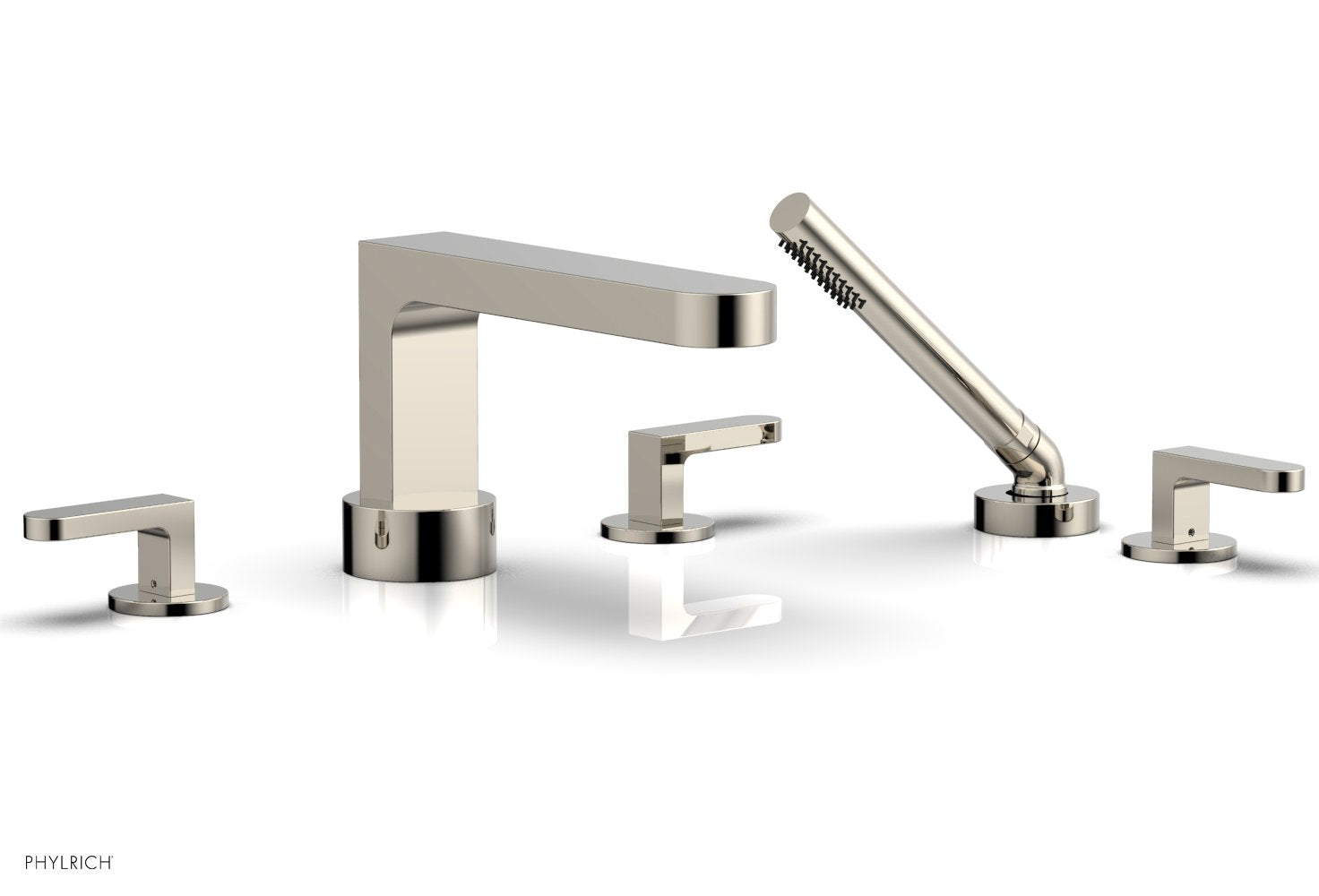 Phylrich ROND Deck Tub Set with Hand Shower - Lever Handles