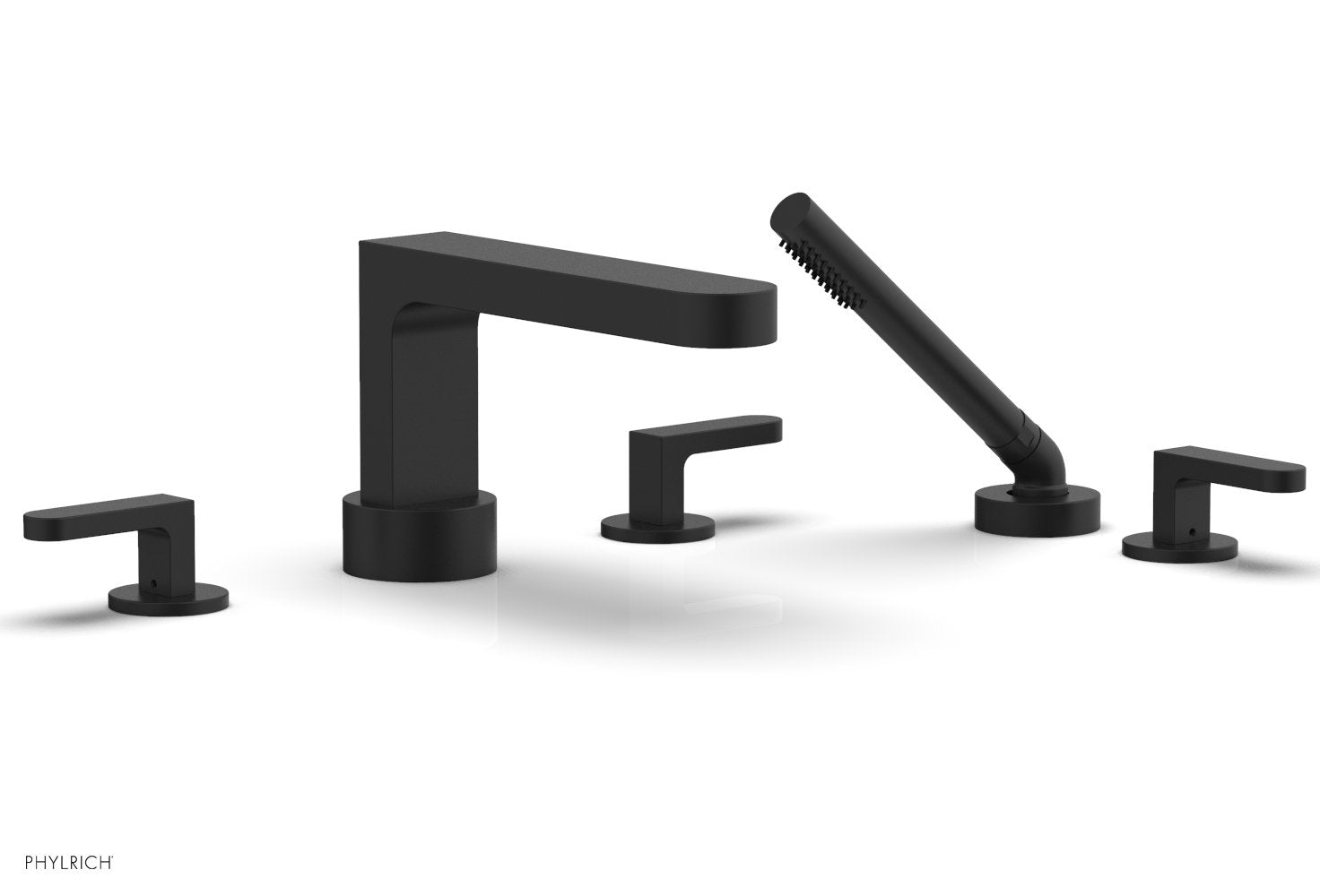 Phylrich ROND Deck Tub Set with Hand Shower - Lever Handles