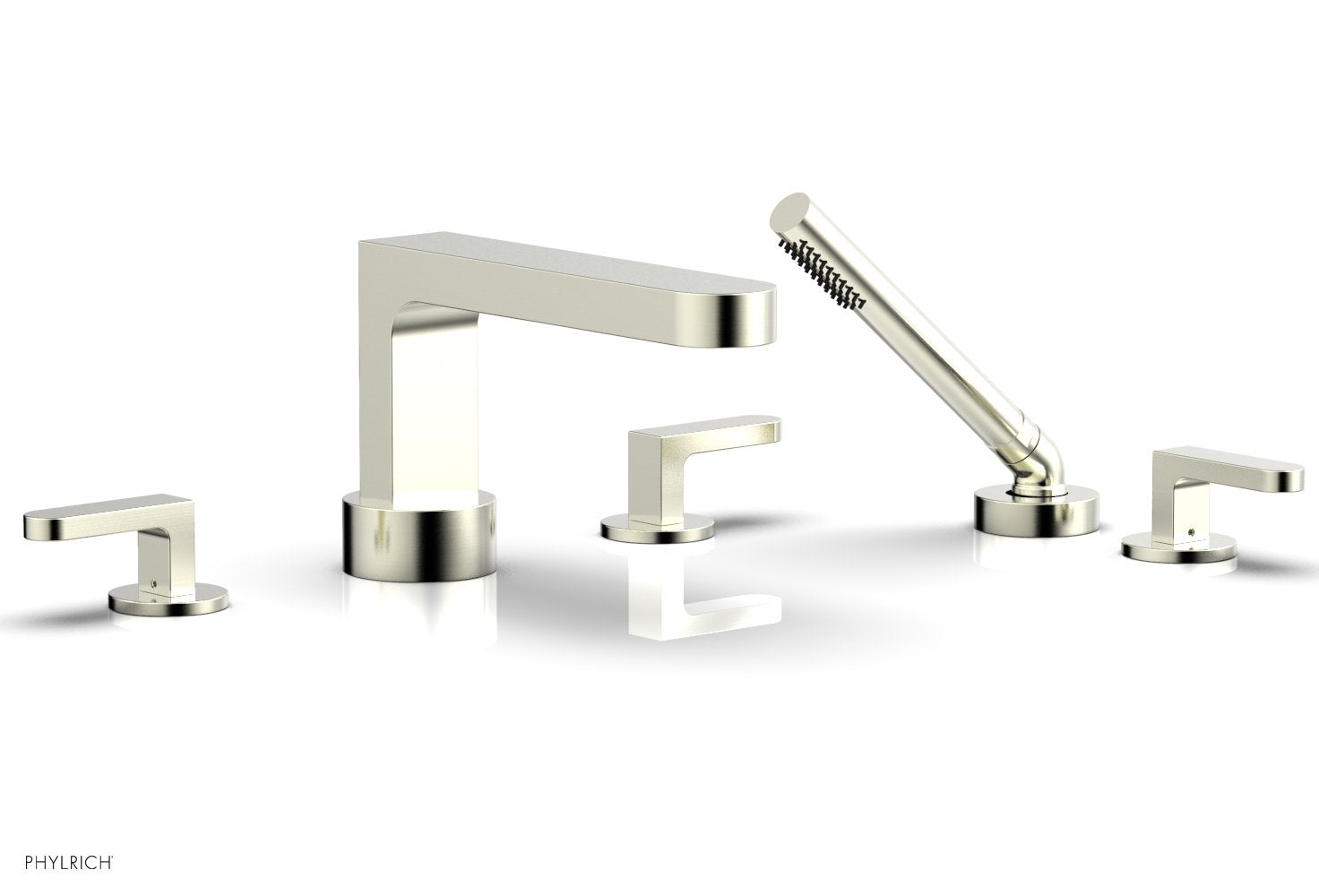 Phylrich ROND Deck Tub Set with Hand Shower - Lever Handles