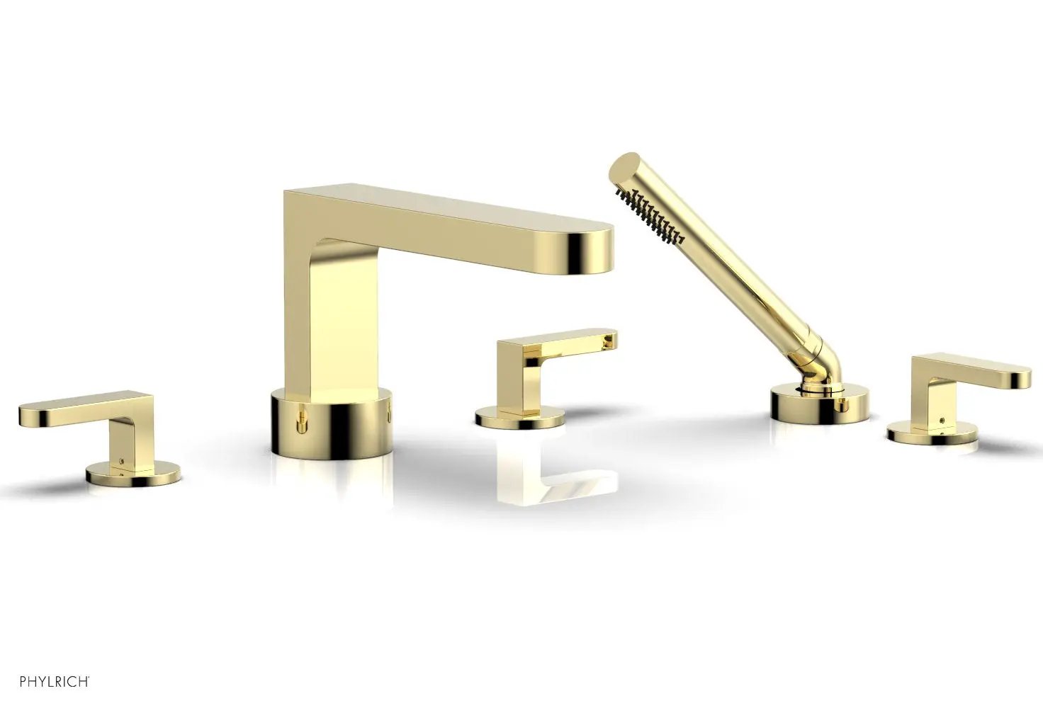 Phylrich ROND Deck Tub Set with Hand Shower - Lever Handles by Phylrich