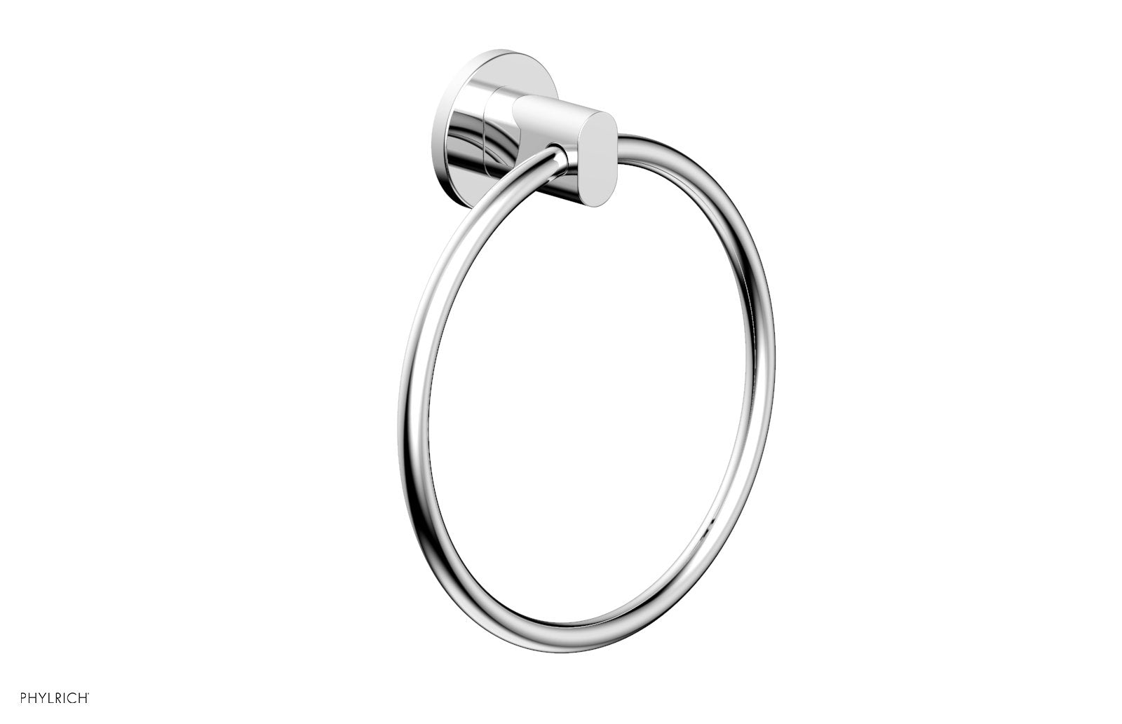 polished chrome towel ring