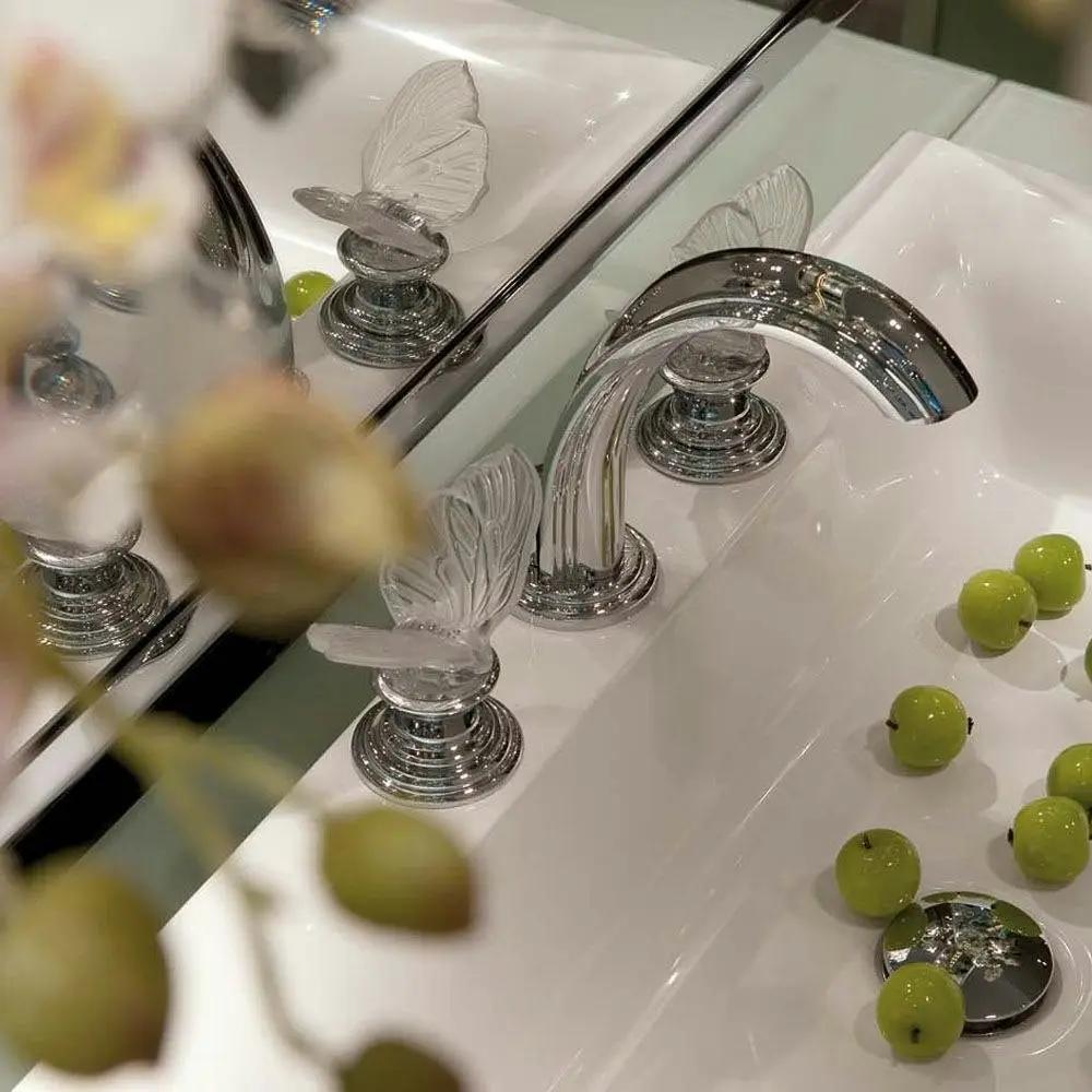 chrome polished faucet