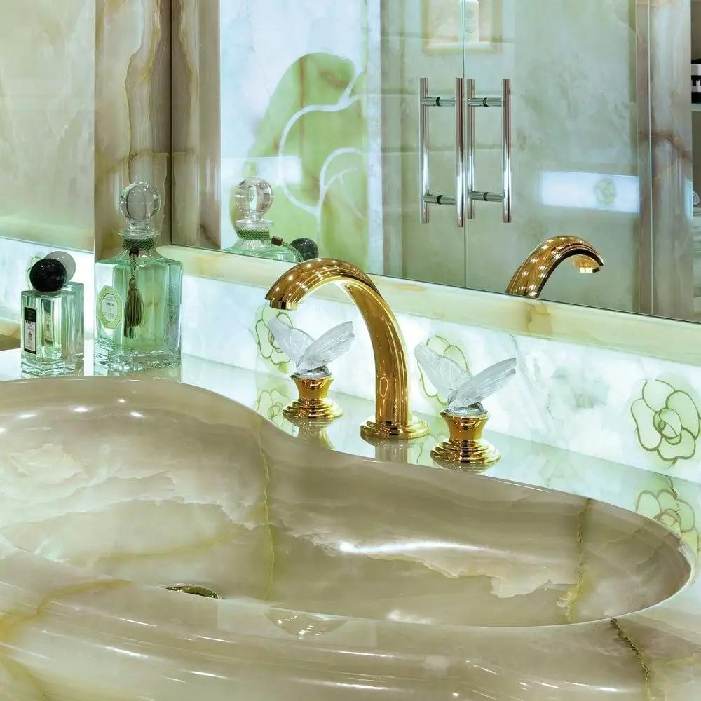 gold polished faucet