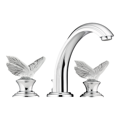 chrome polished faucet