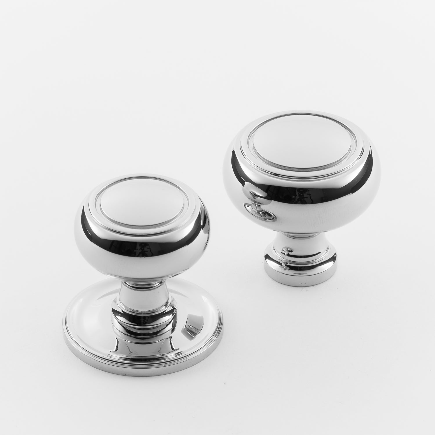 polished chrome knob