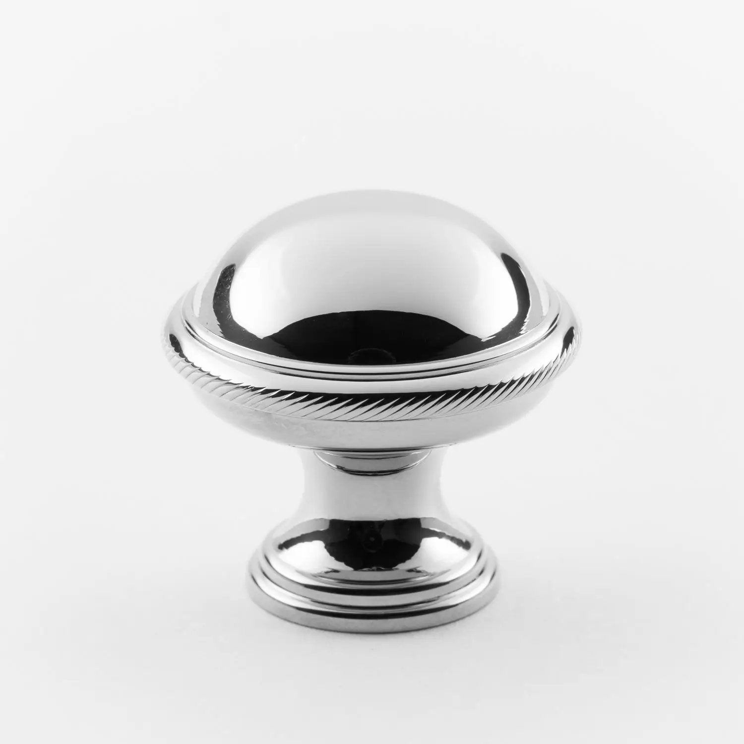 polished chrome knob
