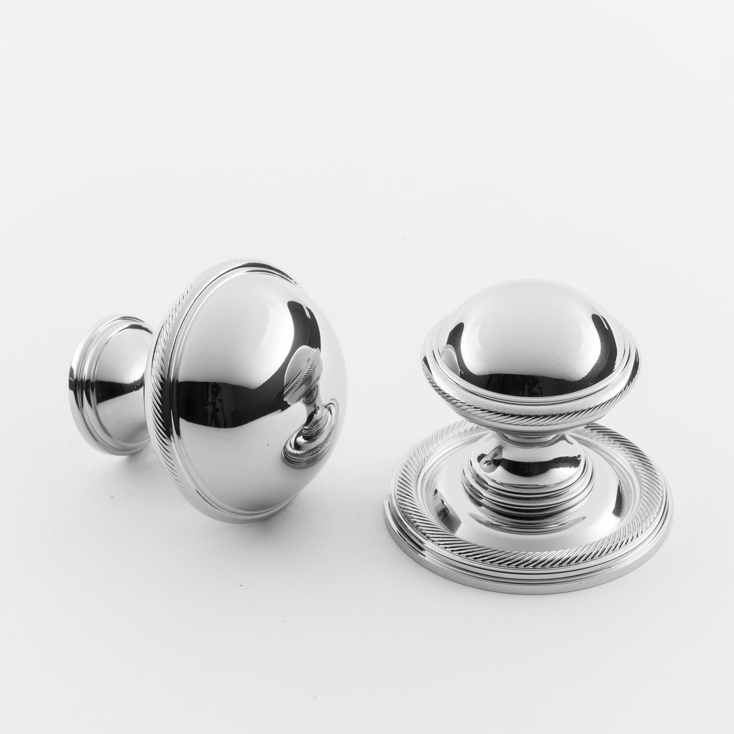 polished chrome knob