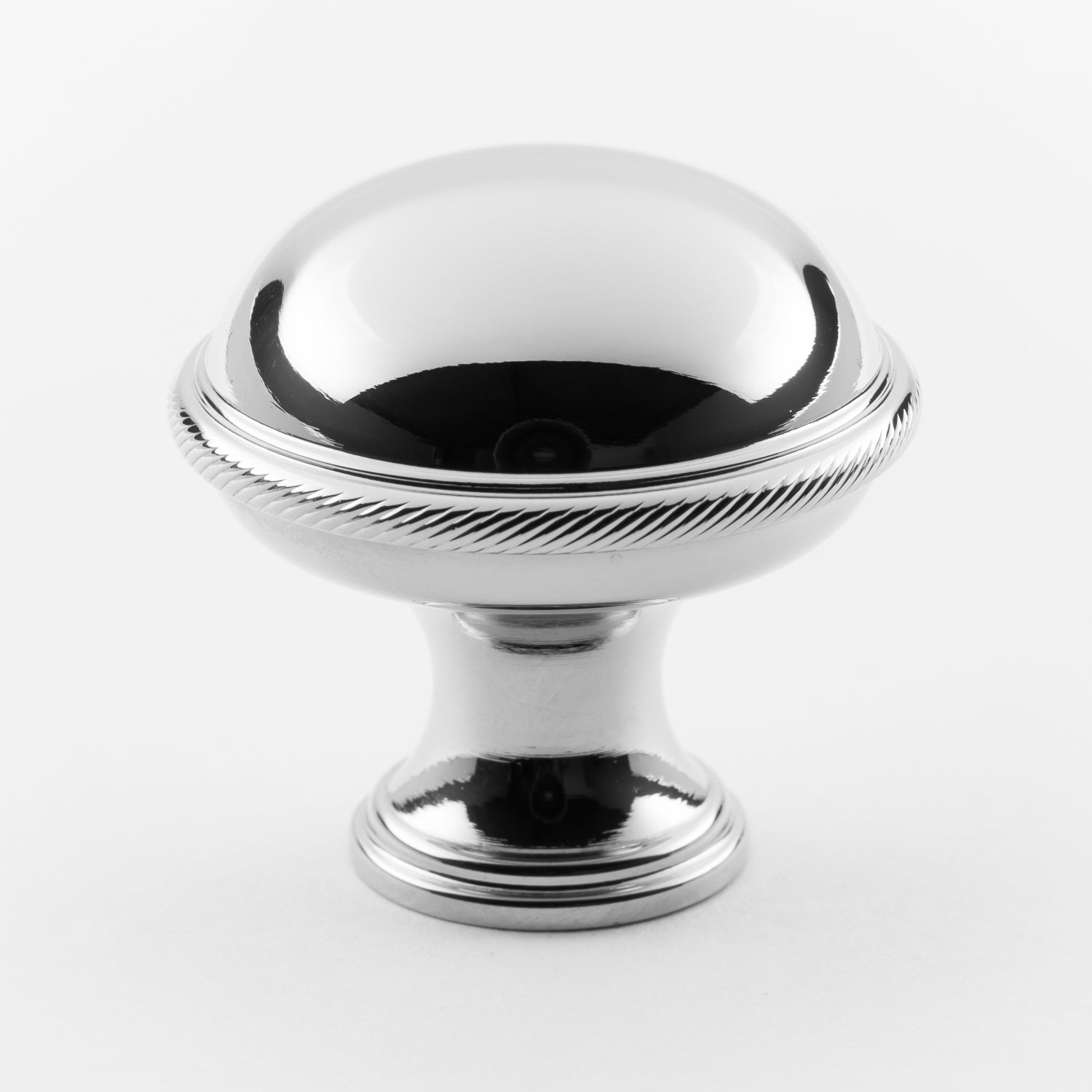 polished chrome knob