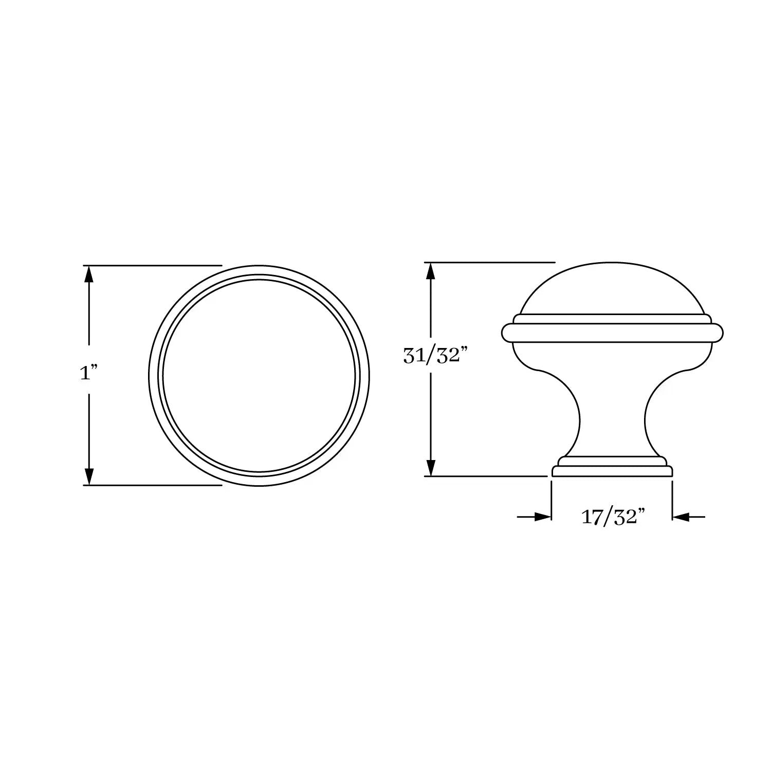 knob dimension